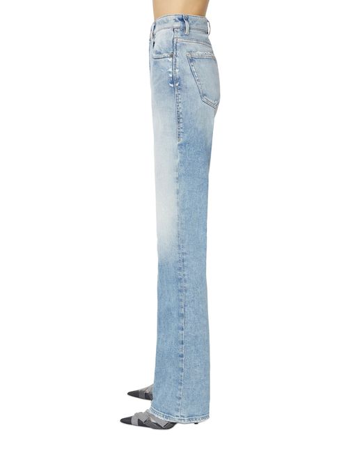 DIESEL Blue High-Waist Flared Jeans