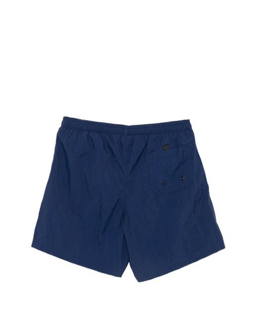 Aspesi Blue Logo Swim Trunks for men