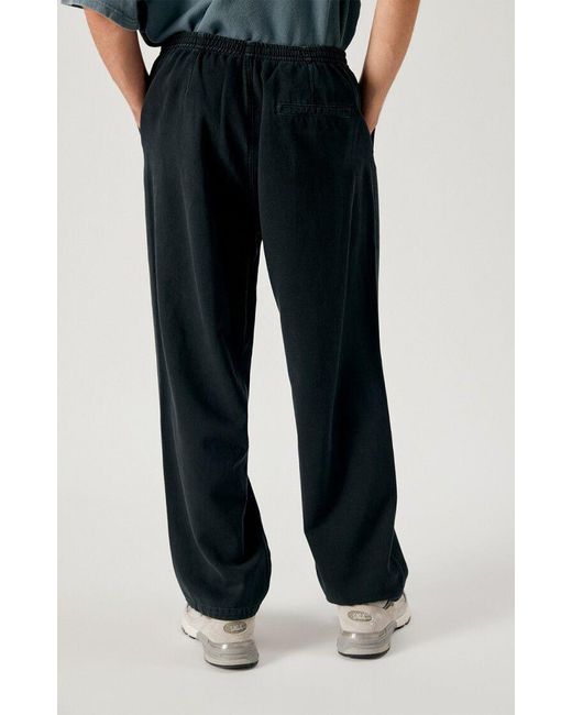 American Vintage Black Elastic-Waist Casual Trousers for men
