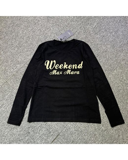 Weekend by Maxmara Black Long-Sleeved T-Shirt