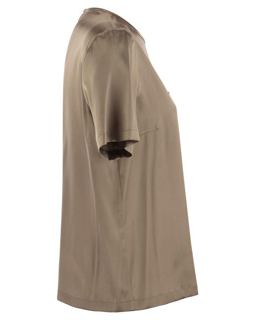 Peserico Natural Silk Chiffon T-Shirt