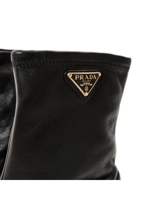 Prada Black Ankle Highheeled Boots