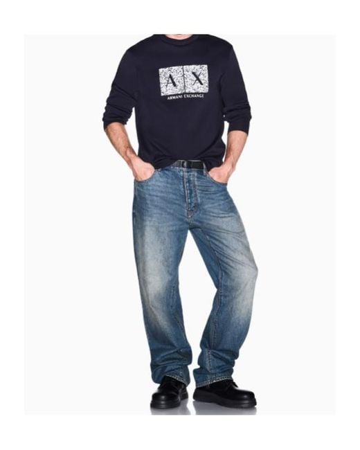 ARMANI EXCHANGE Blue Sweatshirt for men