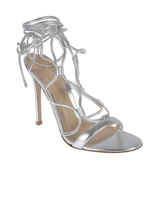 Gianvito Rossi White Open-Toed Heels