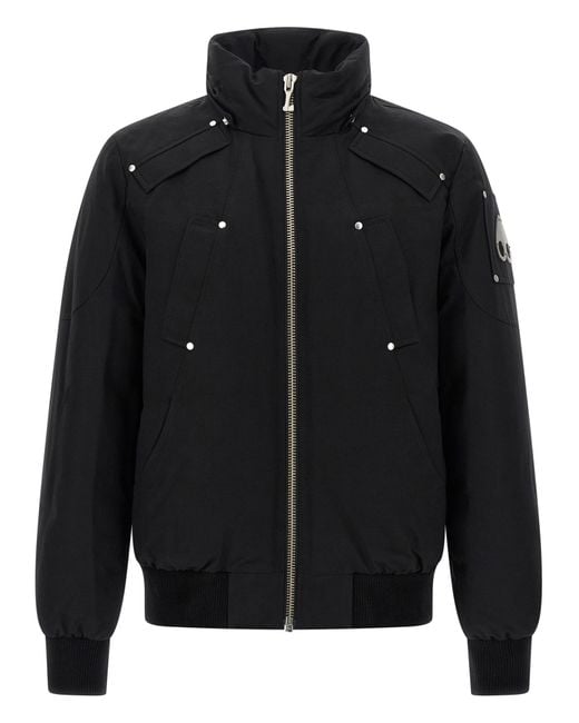 Moose Knuckles Blue Hooded Down Jacket for men