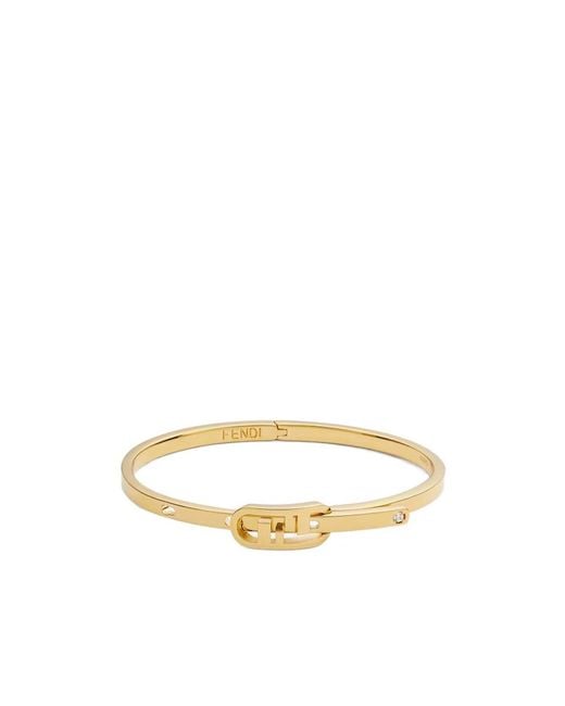 Fendi White O'Lock Bracelet