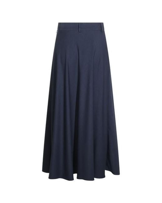 Herno Blue Pleated Skirt