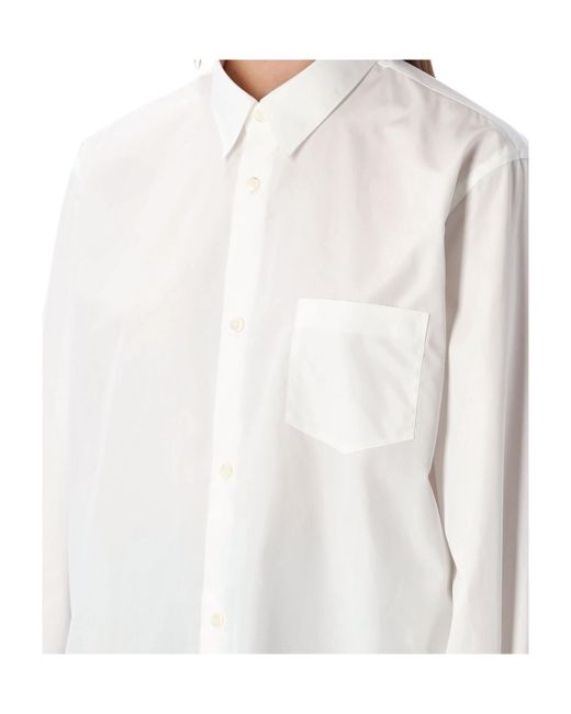Junya Watanabe White Button Pocket-Detail Shirt