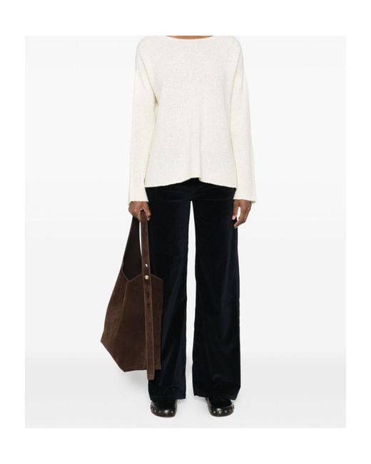 Dondup Black Jacklyn Wide-Leg Corduroy Pants