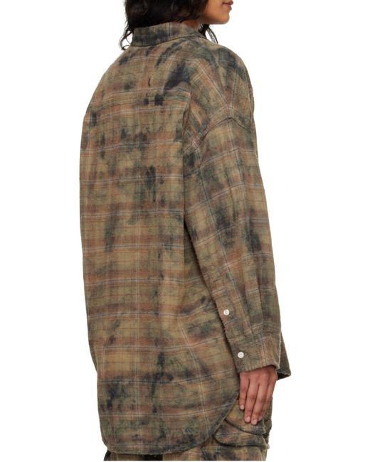 R13 Gray Long Sleeve Shirt for men