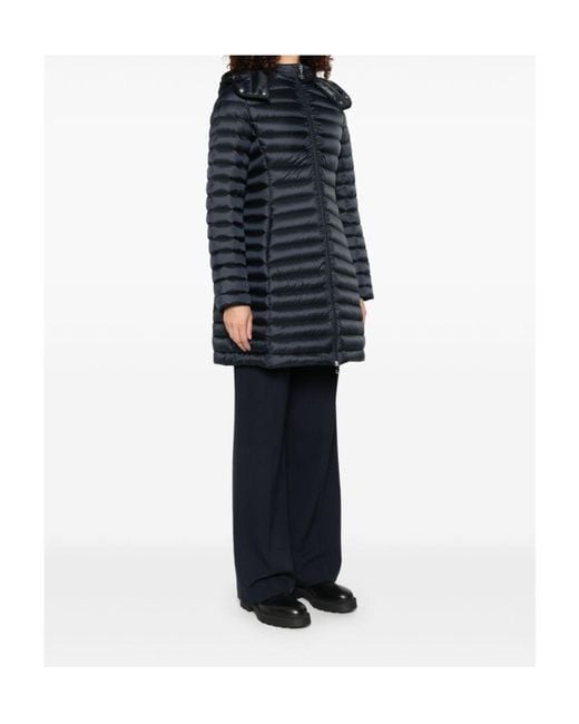 Moncler Blue Hooded Zip-Up Padded Jacket