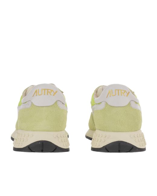 Autry Yellow Reelwind Low-Top Sneakers for men