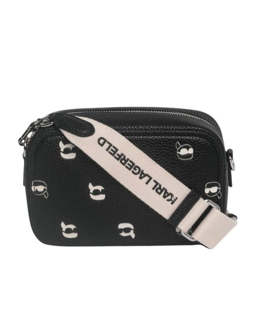 Karl Lagerfeld Black Ikon Cross Body Bag