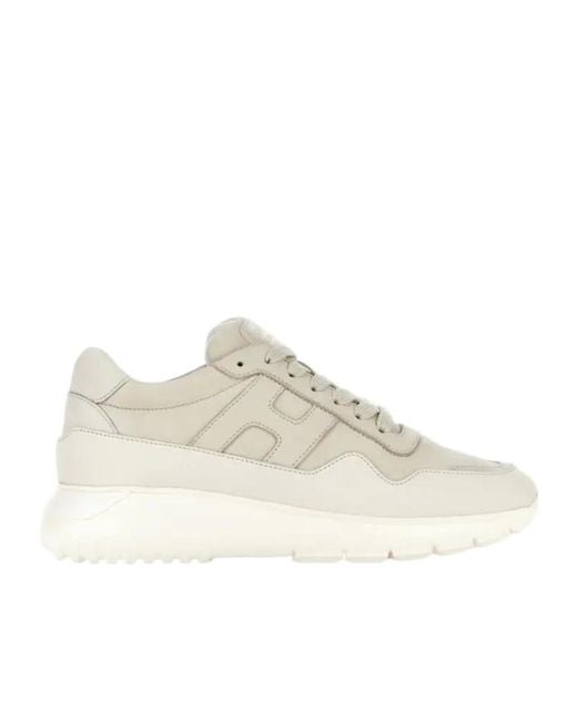 Hogan White Interactive 3 Lace-Up Sneakers for men