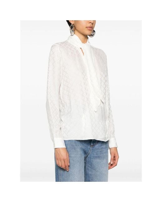 Etro White Monogram-Jacquard Shirt