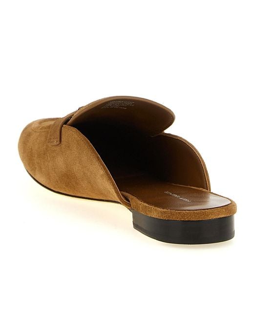Tory Burch Brown Leelee Mule Loafers