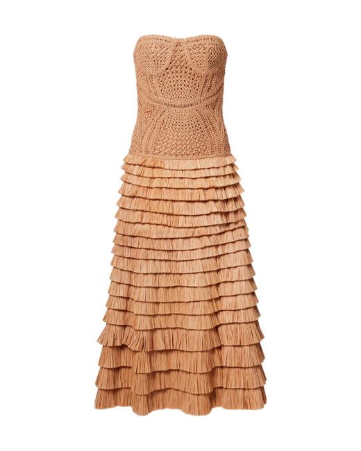 Jonathan Simkhai Natural Off Shoulder Dress