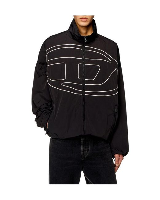 DIESEL Black J-Vatel Jacket With Application for men