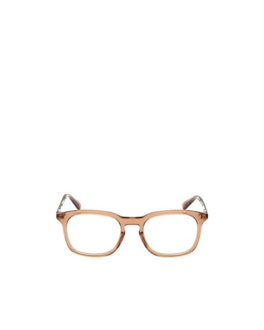 Moncler Metallic Eyewear Square Frame Glasses for men