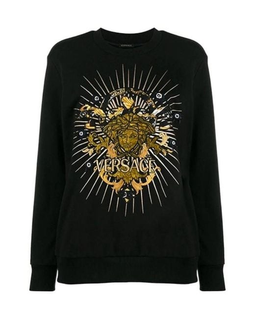 Versace Black Logo Details Sweater