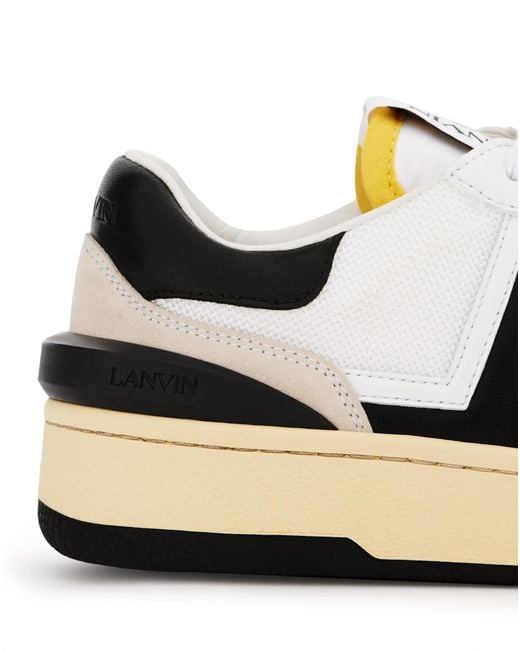 Lanvin White Panelled Low-Top Sneakers