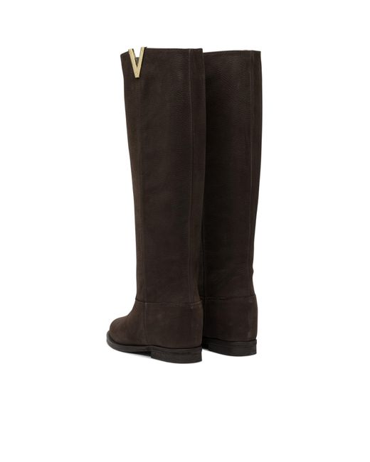 Via Roma 15 Black Leather Boots