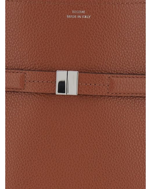 Totême  Brown Letter Shoulder Bag
