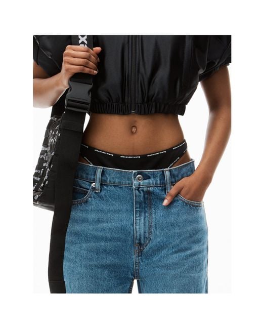 Alexander Wang Blue Prestyle Logo Bikini Jeans
