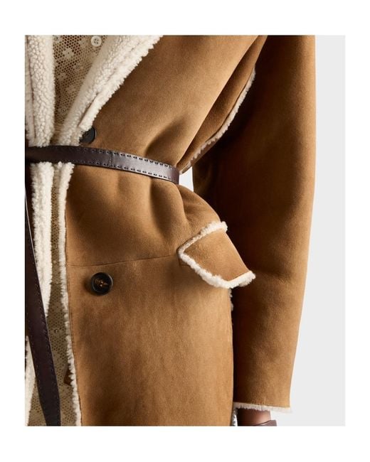 Prada Brown Shearling Coat