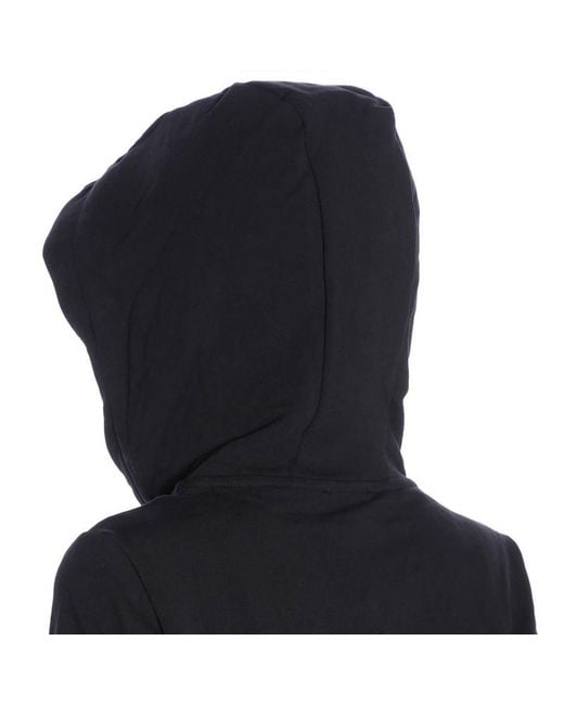 EA7 Black Hooded Long-Sleeved Dress