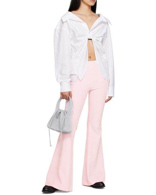 Alexander Wang Pink Mid-Rise Flared Pants