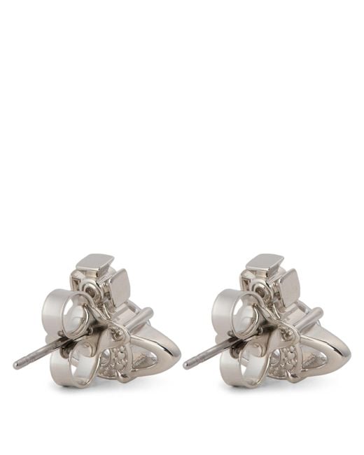 Vivienne Westwood White Crystal Earrings