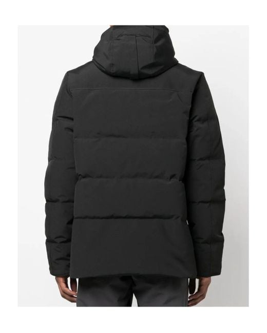 Canada Goose Black Logo-Patch Padded Jacket for men
