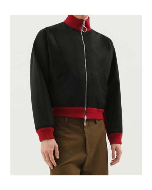 1989 STUDIO Red Ribbed Collar Coat