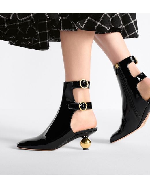 Dior Black D-Idole Heeled Ankle Boot