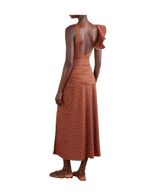 Johanna Ortiz Brown Under The Sun Paisley-Print Skirt