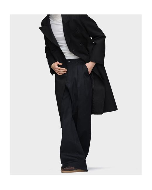 Maison Margiela Black Long Sleeved Double-Breasted Coat for men