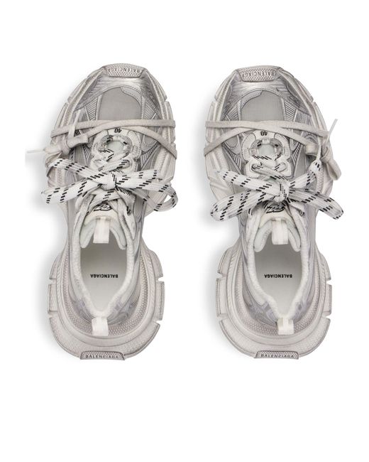 Balenciaga White 3 Xl Lace-Up Sneakers for men