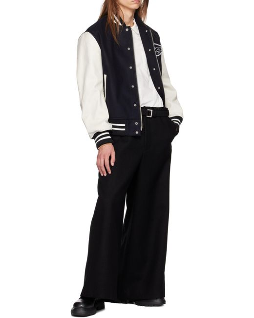 Sacai Blue Gonz-Appliqué Bomber Jacket for men