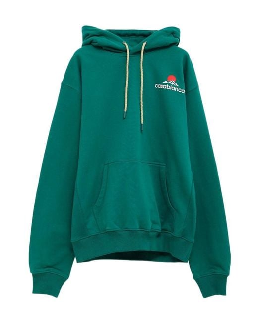 Casablanca Green Drawstring Hoodie for men