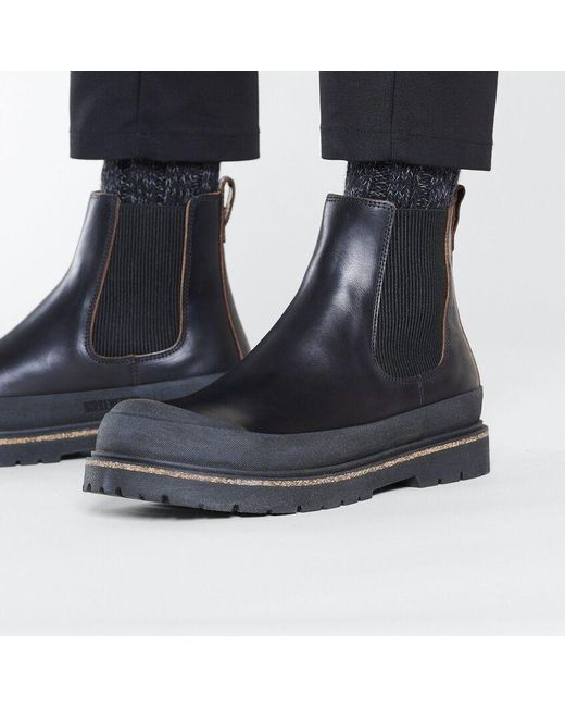 Birkenstock Black Prescott Slip-On Chelsea Boots for men