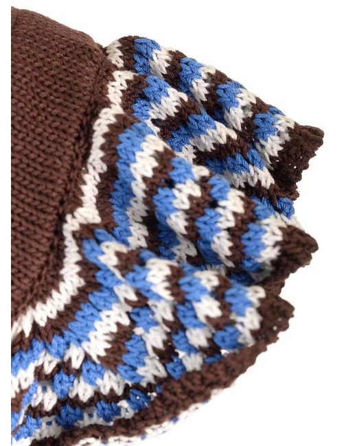 A.P.C. Blue Striped Crochet Top