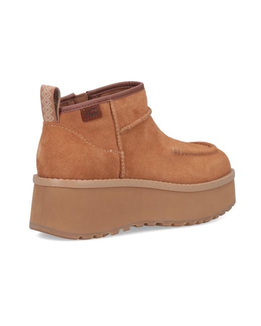 Ugg Brown Cityfunc Ultra Chunky Mini Boots