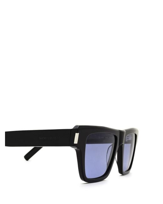 Saint Laurent Blue Eyewear Square Frame Sunglasses for men