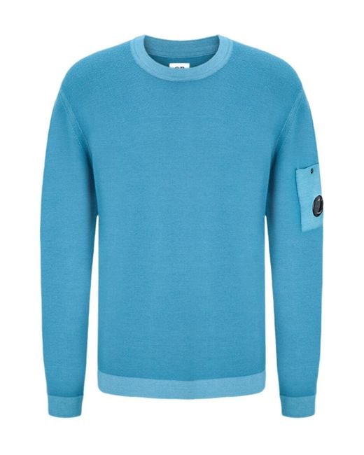 C P Company Blue Lens-Detail Sweatshirt for men