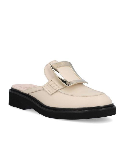 Roger Vivier White Round Toe Sandals