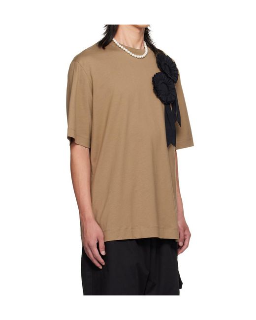 Simone Rocha Multicolor Ruffled Rose Bow Loose T-Shirt for men