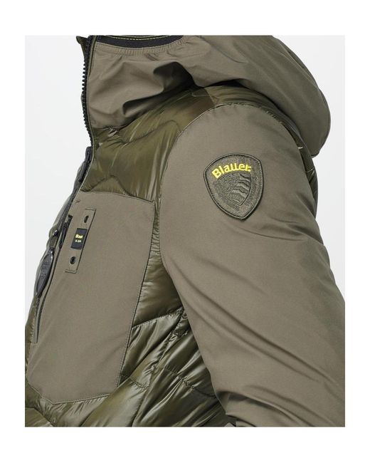 Blauer Usa Green Blauer Zip-Up Hooded Jacket for men