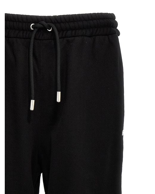 Off-White c/o Virgil Abloh Black Drawstring Straight Leg Trousers for men