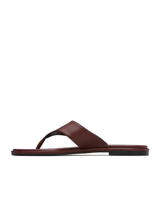 Aeyde Brown Amaya Nappa Leather Flip Flops